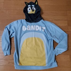 Hoodie Bluey Bandit Dad Pullover Sweatshirt Hoodie Like New MEDIUM